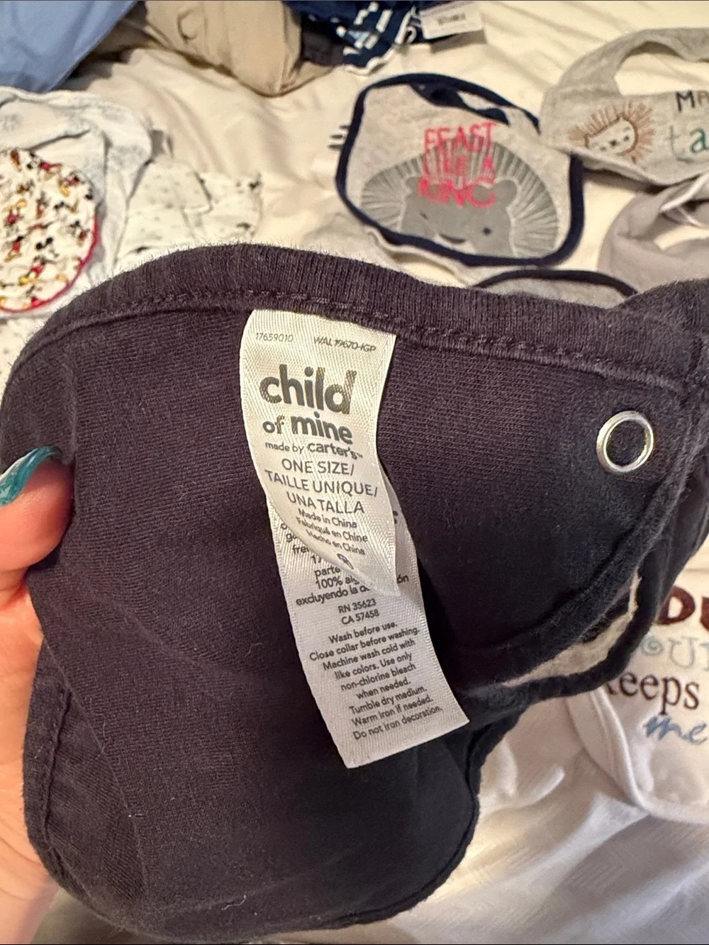 Boys Gray Multicolor Baby Bib Bundle & Hats
